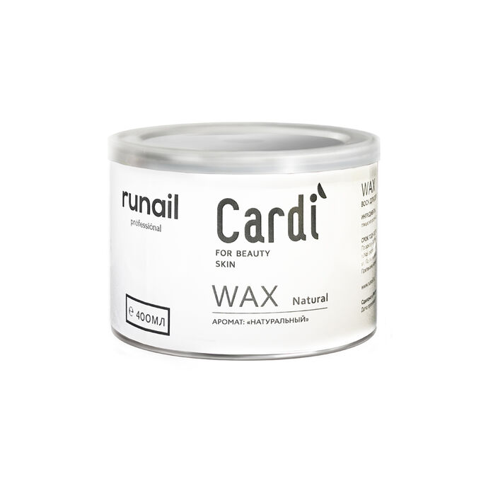 ruNail Воск для депиляции Cardi (аромат: «Натуральный»), 400 мл