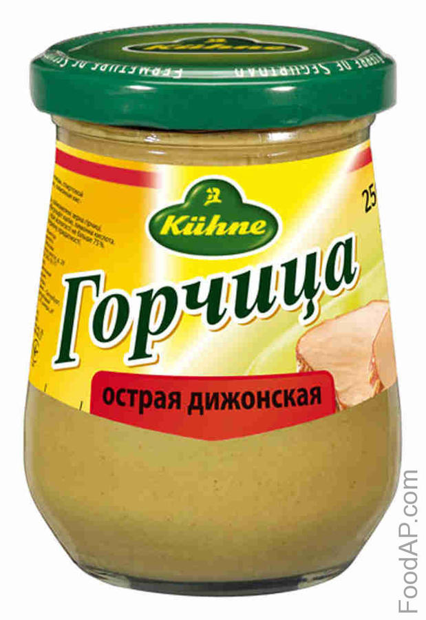 KUHNE Горчица острая Дижонская ст/б 250мл