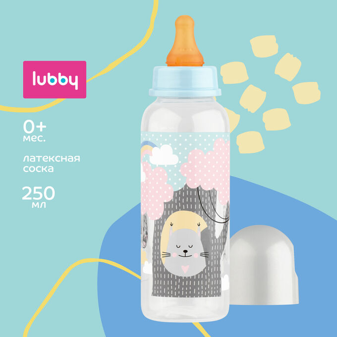 Lubby - Бутылочка с латексной соской 250 мл.