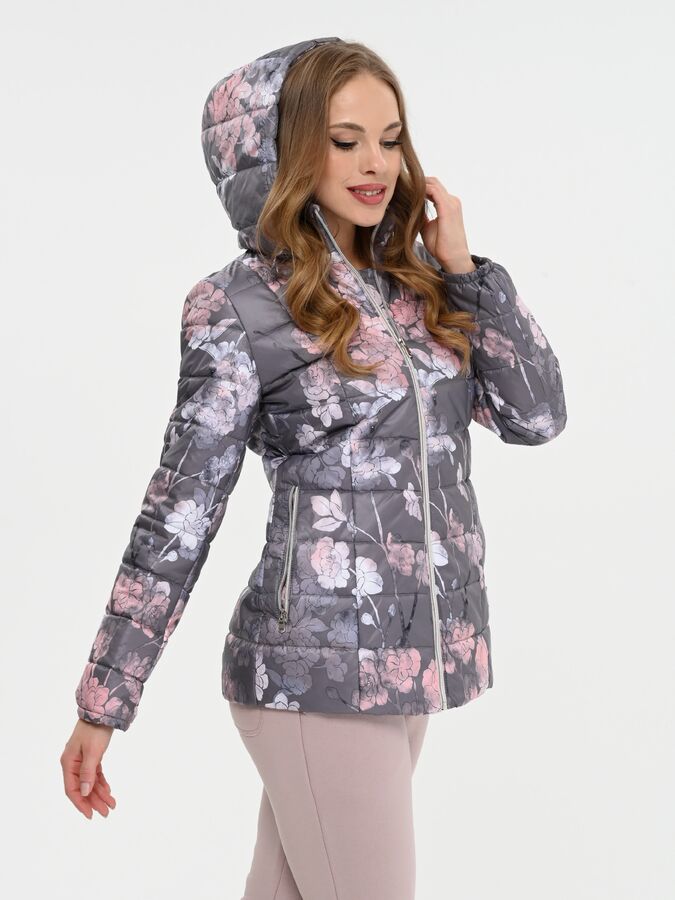 AB Collecion КУРТКА ДЕМИСЕЗОННАЯ М-3611 ЦВЕТЫ