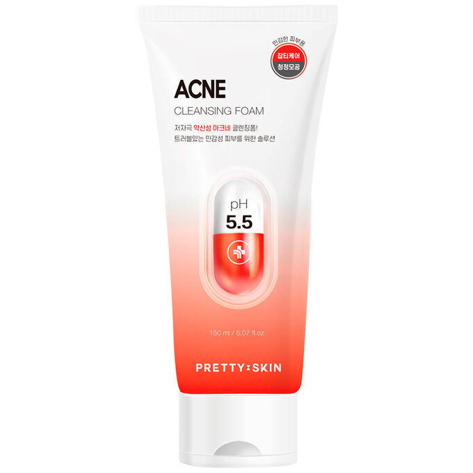 Pretty Skin PrettySkin Пенка для глубокого очищения проблемной кожи Acne Clensing Foam pH 5.5, 150 мл