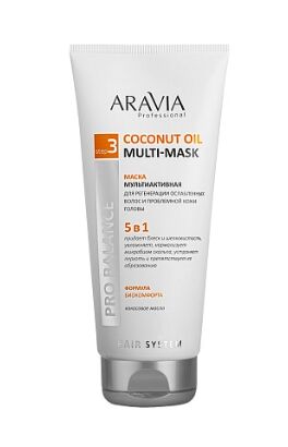 ARAVIA Professional Aravia маска мультиактивная 5в1 для регенерации ослабленных волос 200 мл (р)