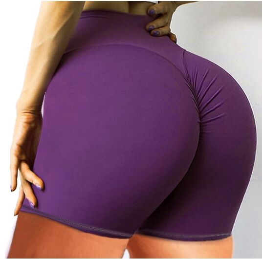 Фитнес-шорты моделирующие, дышащие с завышенной талией, фиолетовый