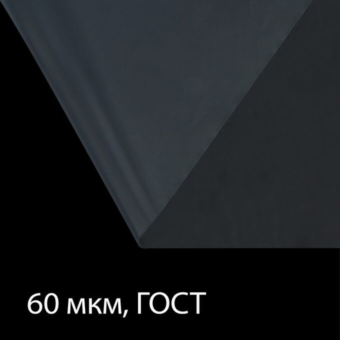 Greengo Плёнка полиэтиленовая 60 мкм, прозрачная, длина 10 м, ширина 3 м, рукав (1.5 м x 2), ГОСТ 10354-82