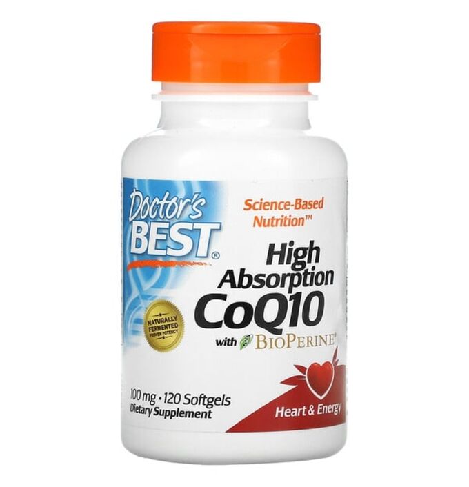 Doctor's Best Коэнзим Q10 с высокой степенью всасывания с BioPerine, 100 мг, 120 капсул