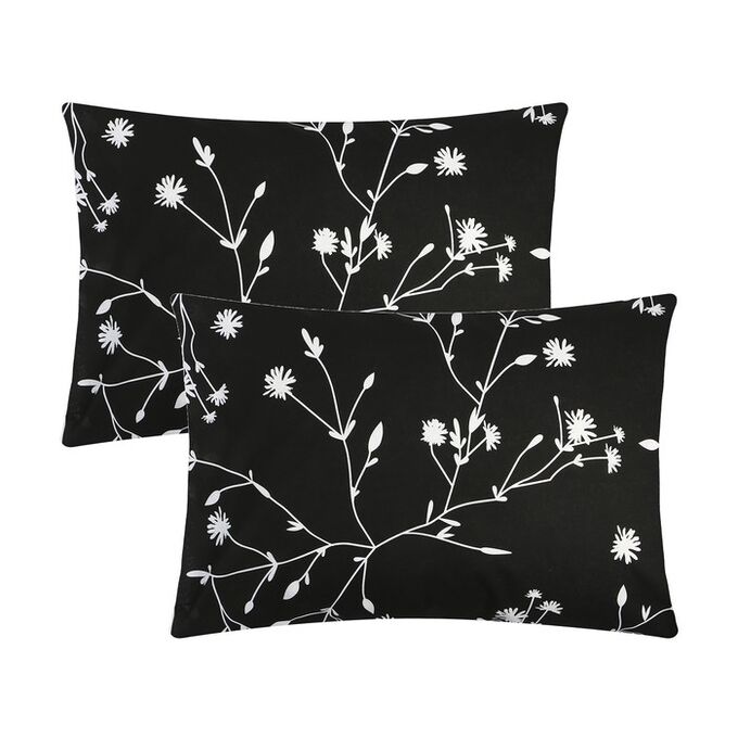 Комплект наволочек «Этель» White flowers (вид 3), 50x70 см - 2 шт., хлопок 100%, поплин