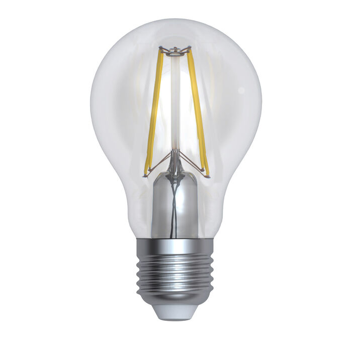UNIEL Лампа светодиодная диммируемая. Форма &quot;А&quot;, прозрачная. Серия Air. Теплый белый свет (3000K). LED-A60-12W/3000K/E27/CL/DIM GLA01TR