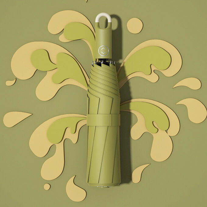 Автоматический зонт с 8-ю спицами, цвет зеленый