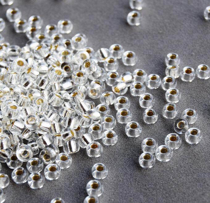 Miyuki Бисер Миюки круглый 11/0 RR-0001 Silverlined crystal