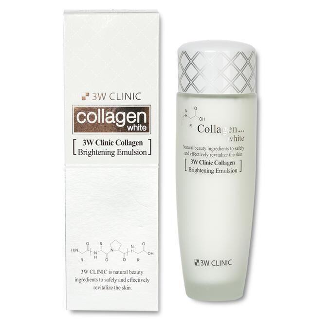 3W Clinic 3W Эмульсия Collagen White Brightening Emulsion выравнивающая тон кожи 150мл