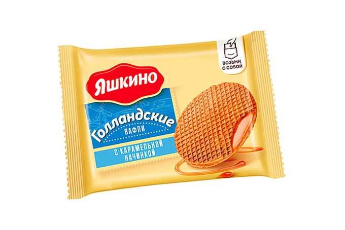 «Яшкино», вафли «Голландские» с карамельной начинкой, 36 г (упаковка 16 ...