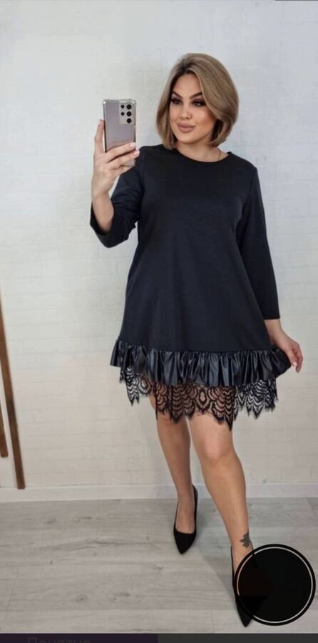 Платье короткое женское большого размера | Платья Plus-size. Платья ...