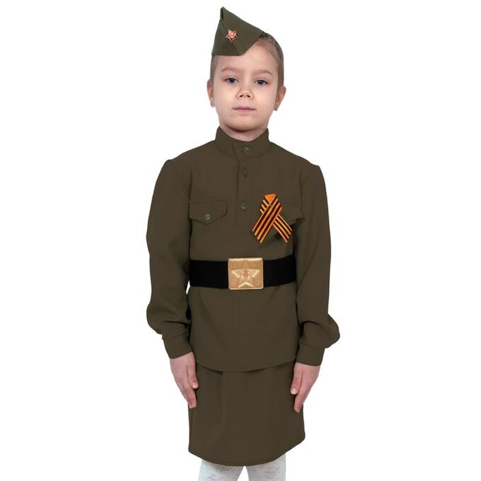КАРНАВАЛOFF Карнавальный костюм «Солдаточка», рост 122–128 см