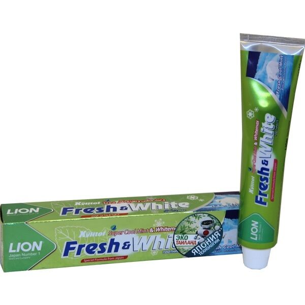 LION &quot;Фреш энд Вайт&quot; Зубная паста 160гр &quot;Fresh Cool Mint&quot; мятная свежесть