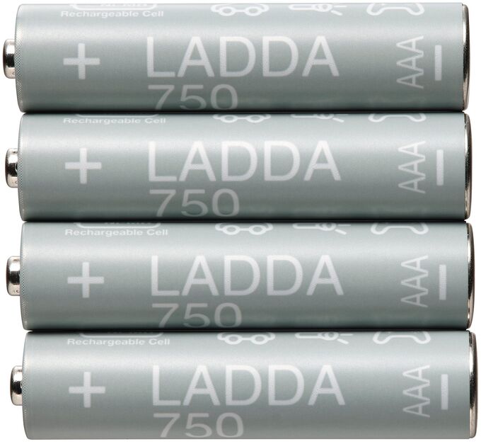 IKEA LADDA ЛАДДА Аккумуляторная батарейка, HR03 AAA 1,2 В750 мА•ч