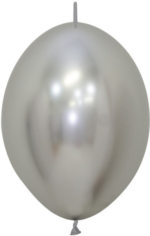 Sempertex S Шар линколун 12&quot;/30 см, зеркальные, серебро рефлекс/Reflex Silver