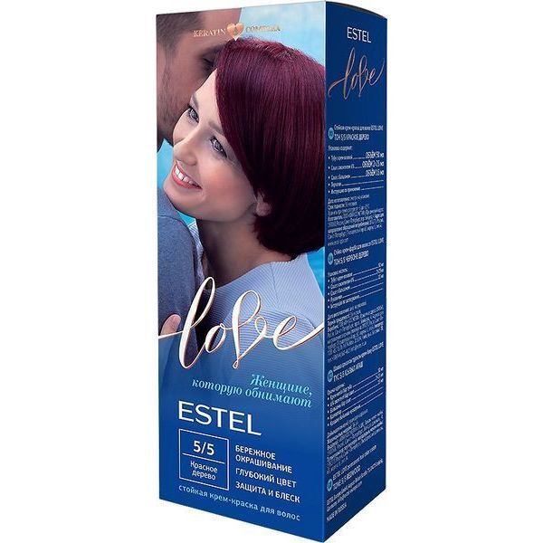 Эстель Крем краска для волос Estel Love 5/5 красное дерево стойкая 115 мл