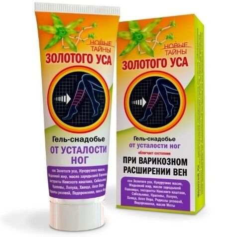 нет бренда Гель-снадобье при тяжести в ногах &quot;От усталости ног&quot; 75мл Золотой ус