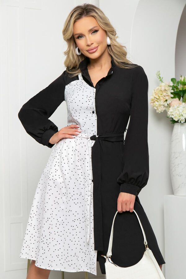 LT Collection Платье &quot;Королева красоты&quot; (блэк энд вайт) П5281