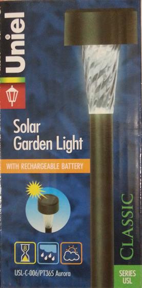 Светильник садовый на солнечной батарее USL-С-006/PТ365 (Код: 73849)
