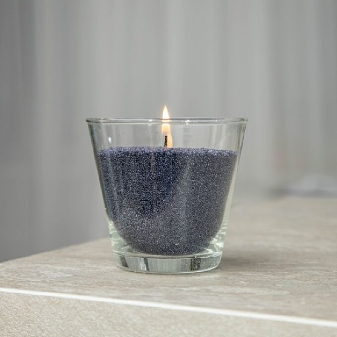 Насыпная свеча в гранулах ароматизированная, ваза &quot;Конус&quot; восковая, графитовый воск
