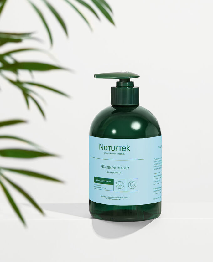 Naturtek Концентрированное жидкое мыло гипоаллергенное без аромата, 0,4 л