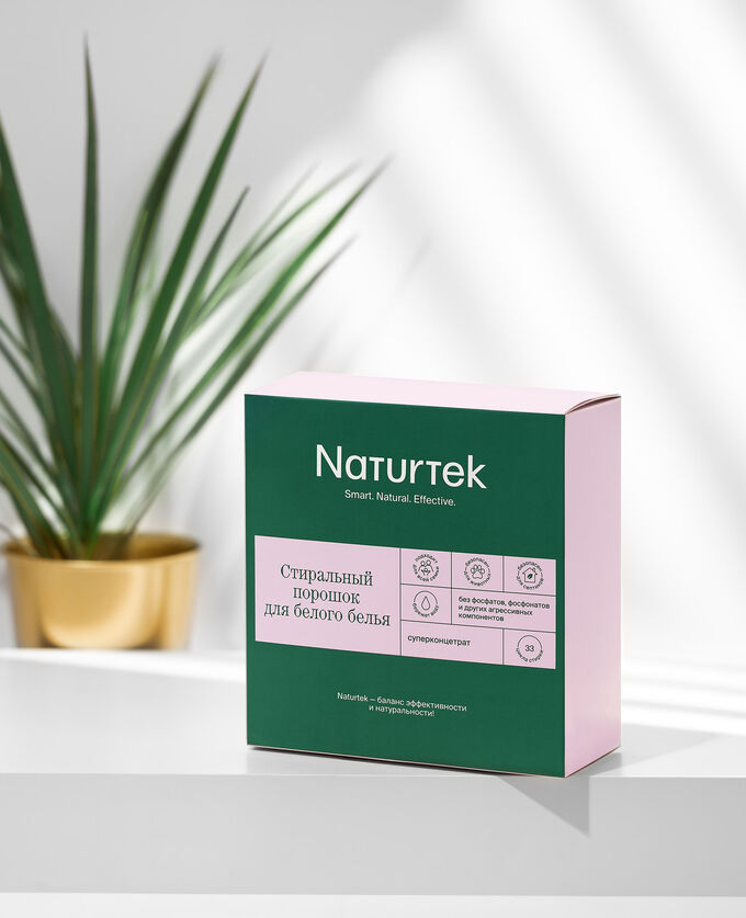 Бренд от ОдинЪ Концентрированный порошок Naturtek для стирки белого белья, 1 кг