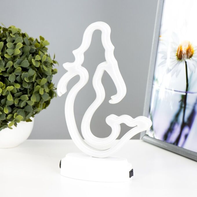 Фигурка светящаяся RISALUX «Русалка», LED-ночник, USB, 13x5.4x24 см