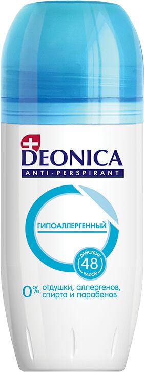 DEONICA anti-perspirant DEONICA® Антиперспирант ролик &quot;ГИПОАЛЛЕРГЕННЫЙ&quot;, 50мл