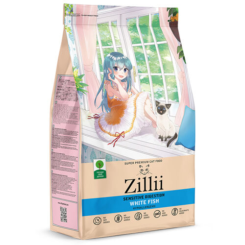 Zillii д/кош Sensitive Digestion д/чувств пищев Белая Рыба 400гр (1/28)