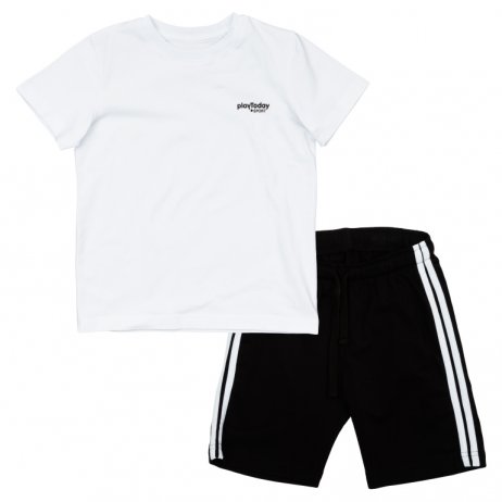 Белый комплект: футболка, шорты для мальчика