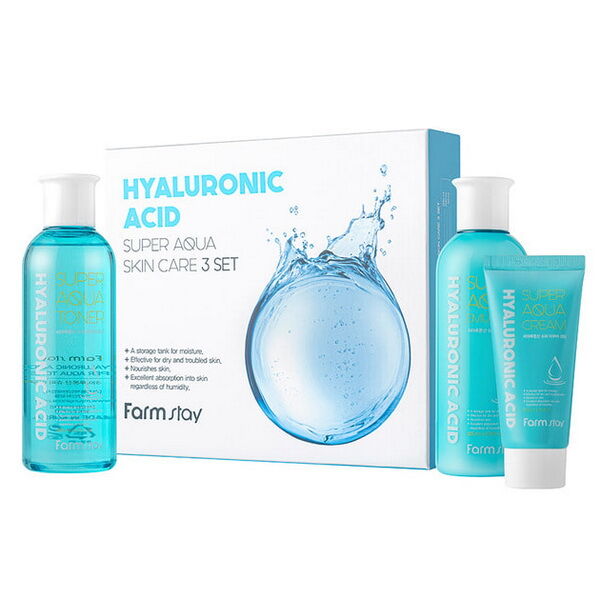Farm Stay Набор из 3-х средств с гиалуроновой кислотой FarmStay Hyaluronic Acid Super Aqua Skin Care 3 Set