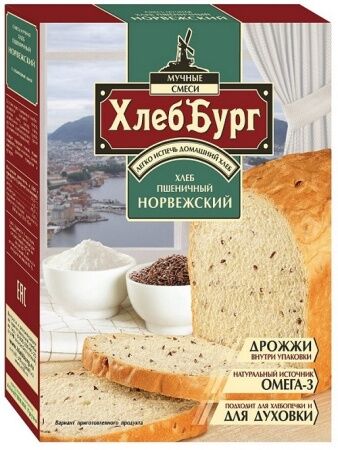 Хлеб Бург Смесь мучная &quot; Хлеб Норвежский &quot; 450гр