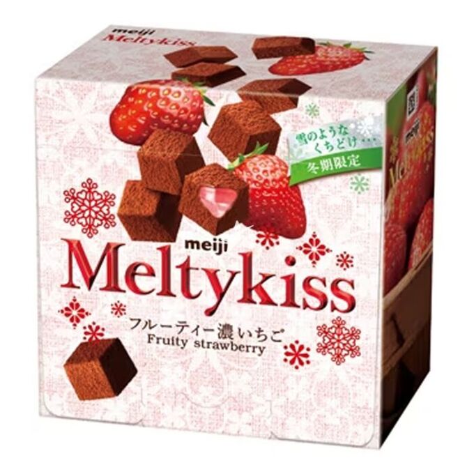 Шоколадные конфеты со вкусом клубники Meiji Meltykiss Premium Chocolate 52 гр Японские сладости