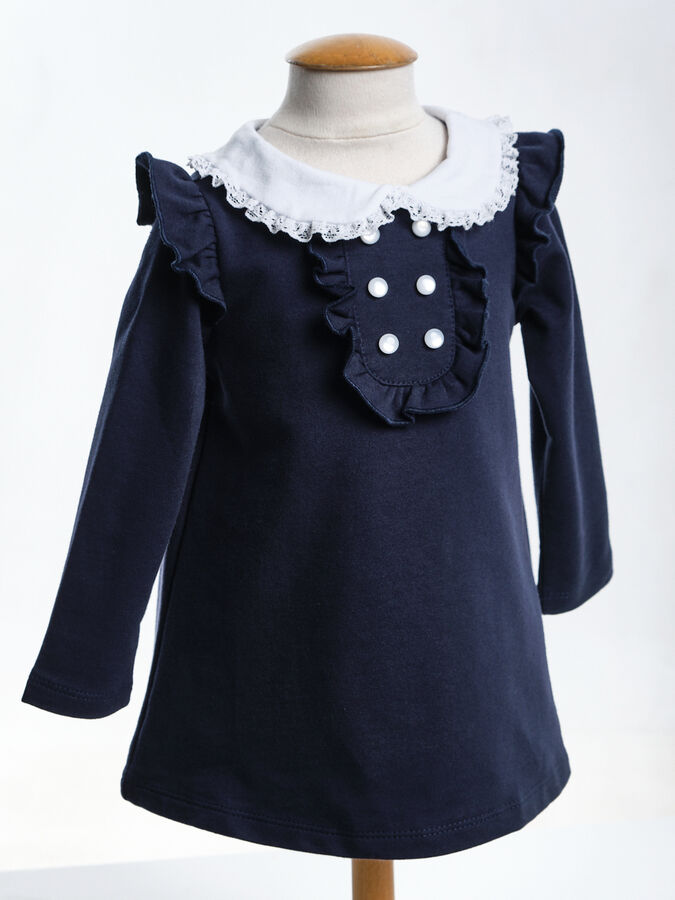 Mini Maxi Платье с воротничком (80-92см) UD 1136(1)т.синий