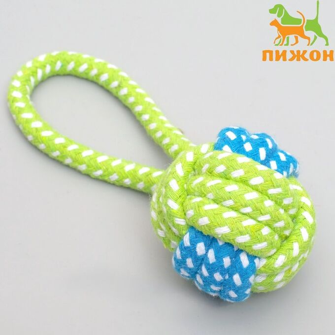 Пижон Мячик из каната с ручкой, шарик 5 см, до 30 г, микс цветов 2500182
