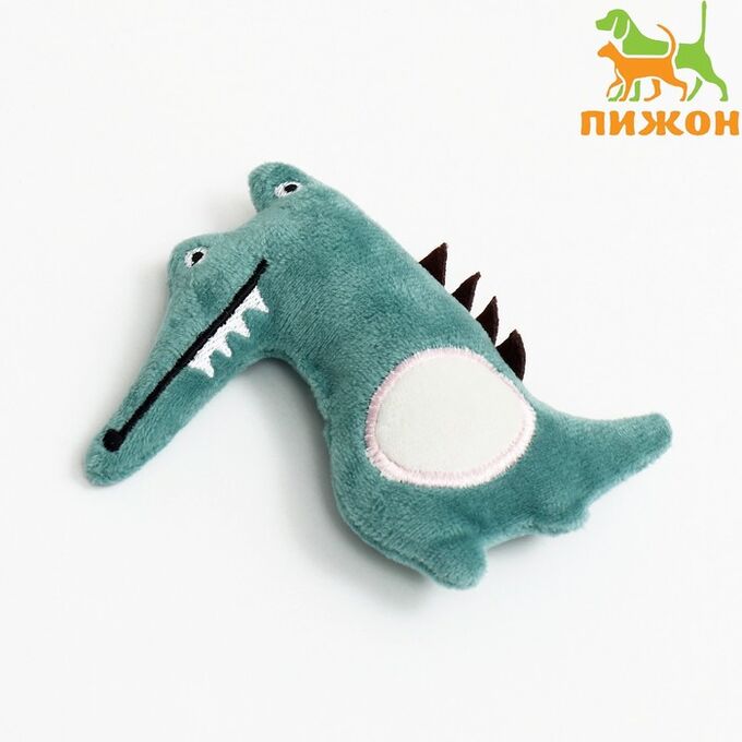 Мурр-маркет Игрушка для кошек с кошачьей мятой &quot;Крокодил&quot;, 10 см, бирюзовая