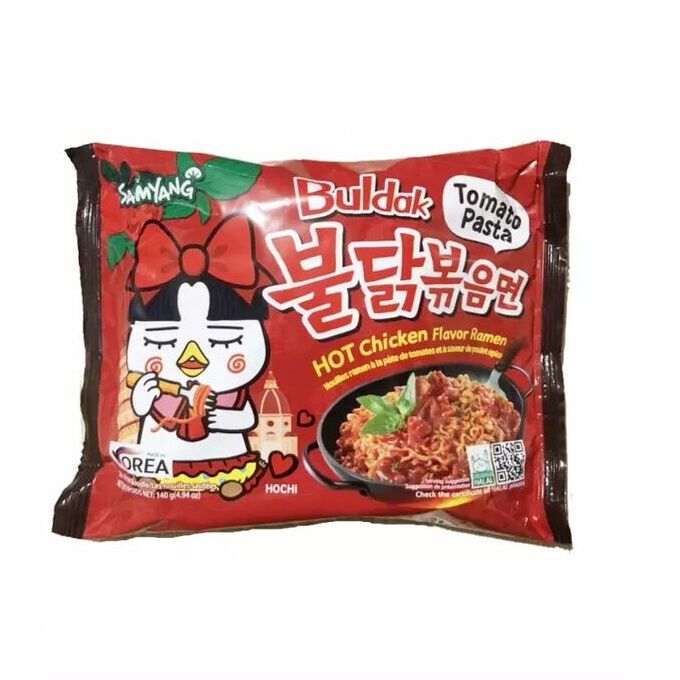 Nongshim Лапша &quot;Hot Chicken Flavor Ramen Tomato Pasta&quot;  140 гр м/у