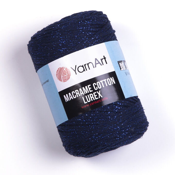 Пряжа YarnArt Macrame Cotton Lurex №740 Темно-синий