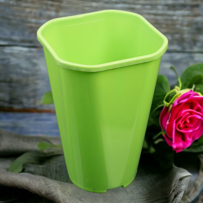 Горшок для цветов Роза Р23, D16, 3,0 л ,зеленый (уцененный товар)