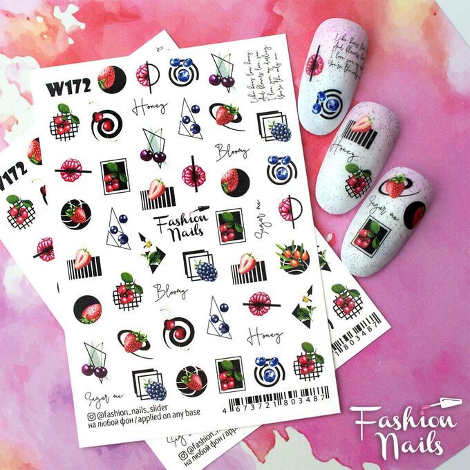 nail accessory Слайдер-дизайн Fashion Nails,W 172