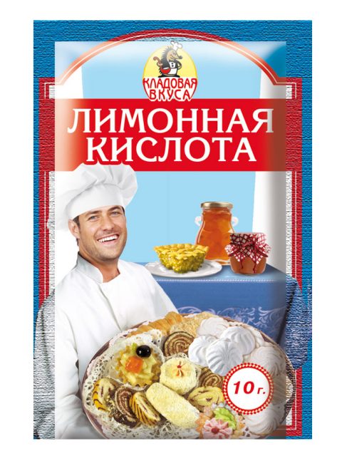 Лимонная кислота &quot;Кладовая вкуса&quot; 10гр/35