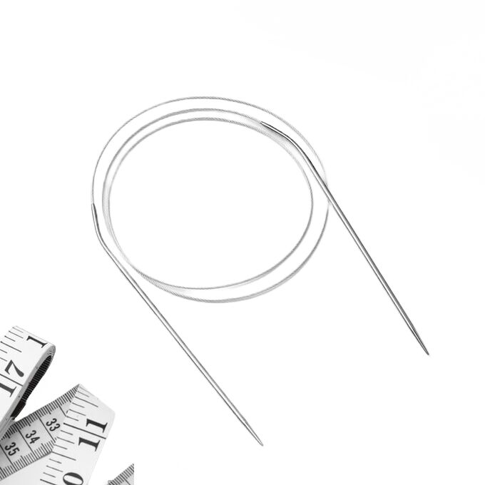 СИМА-ЛЕНД Спицы круговые, для вязания, с металлическим тросом, d = 3 мм, 14/100 см