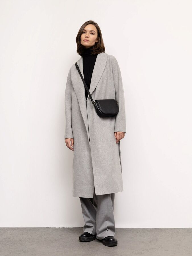 EMKA Пальто с поясом R046/lusy