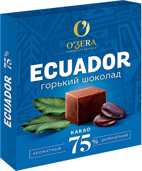 Яшкино OZera Шоколад &quot;Ecuador&quot; содержание какао 75% 90 г