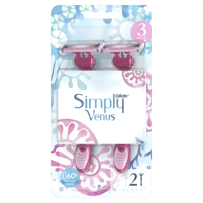 Джилет Венус Одноразовая Женская бритва 2 шт Gillette Venus Simply 3 ...