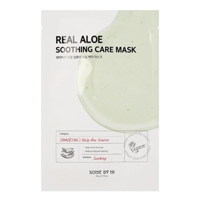 Some By Mi Real Aloe Soothing Care Mask Тканевая Маска с алоэ