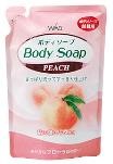 Крем-мыло для тела &quot;Wins Body Soup peach&quot; с экстрактом листьев персика и богатым ароматом (мягкая упаковка)