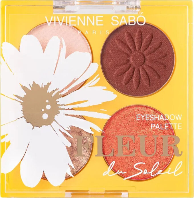 VIVIENNE SABO Collection Fleur du Soleil лето 2021 Палетка теней 4-х цветная, тон 01 беж