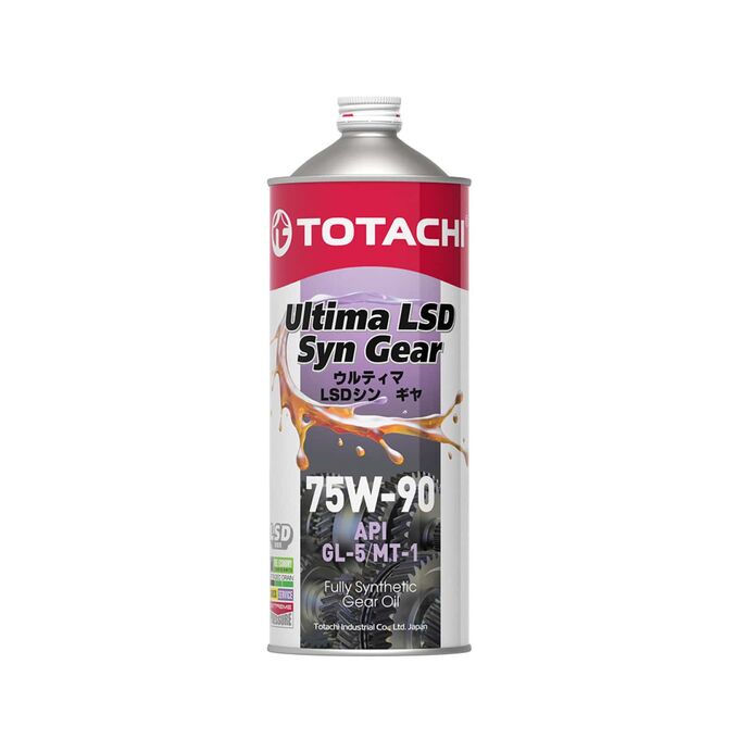 Масло трансмиссионное TOTACHI синтетическое Ultima LSD Syn-Gear 75W-90, GL-5, 1литр